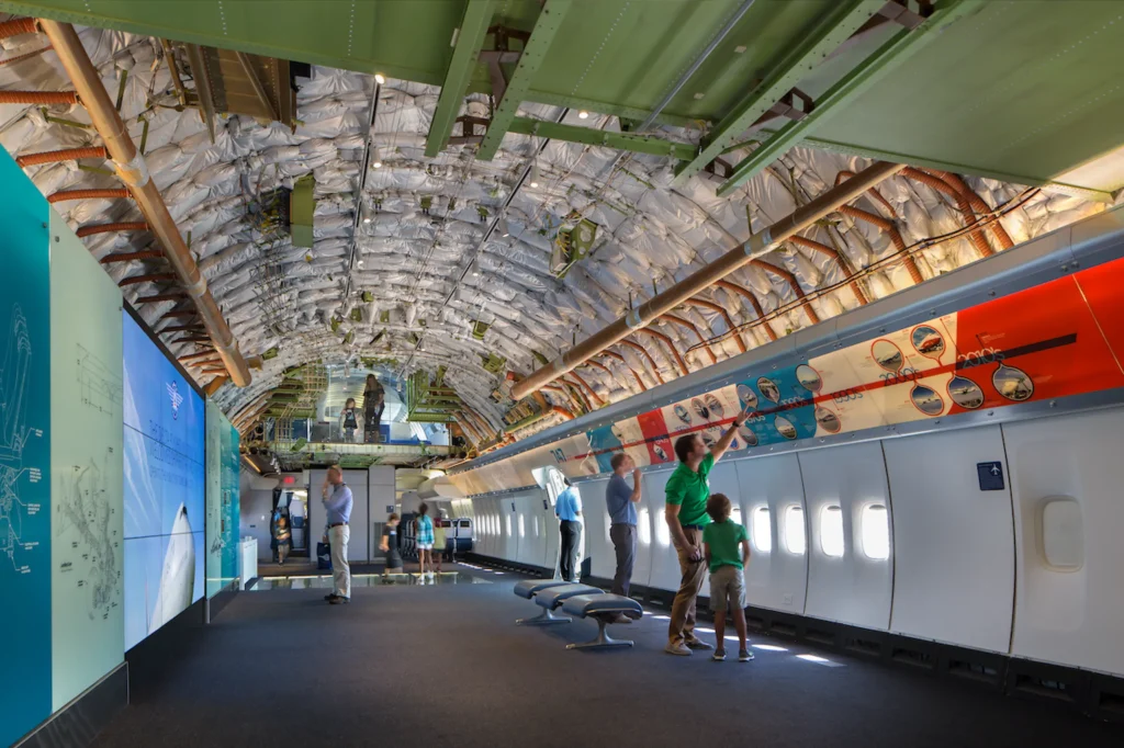 Delta 747 exhibit interior.