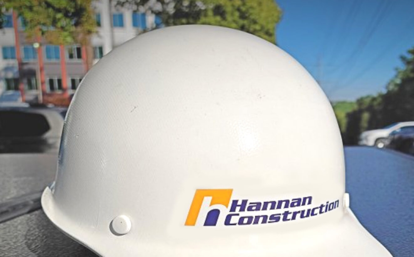 Hannan construction helmet.