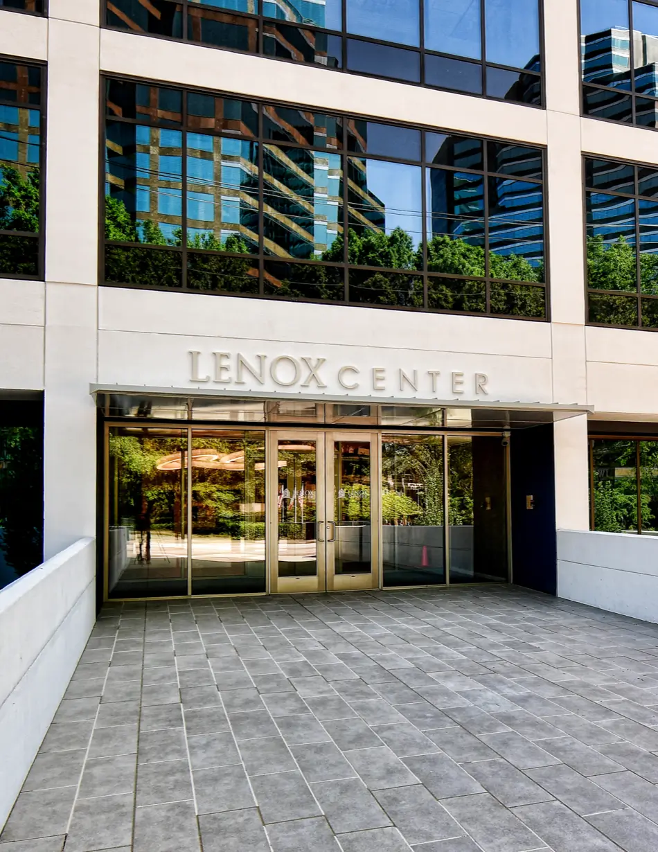 Lenox center lobby entrance renovated by Hannan.