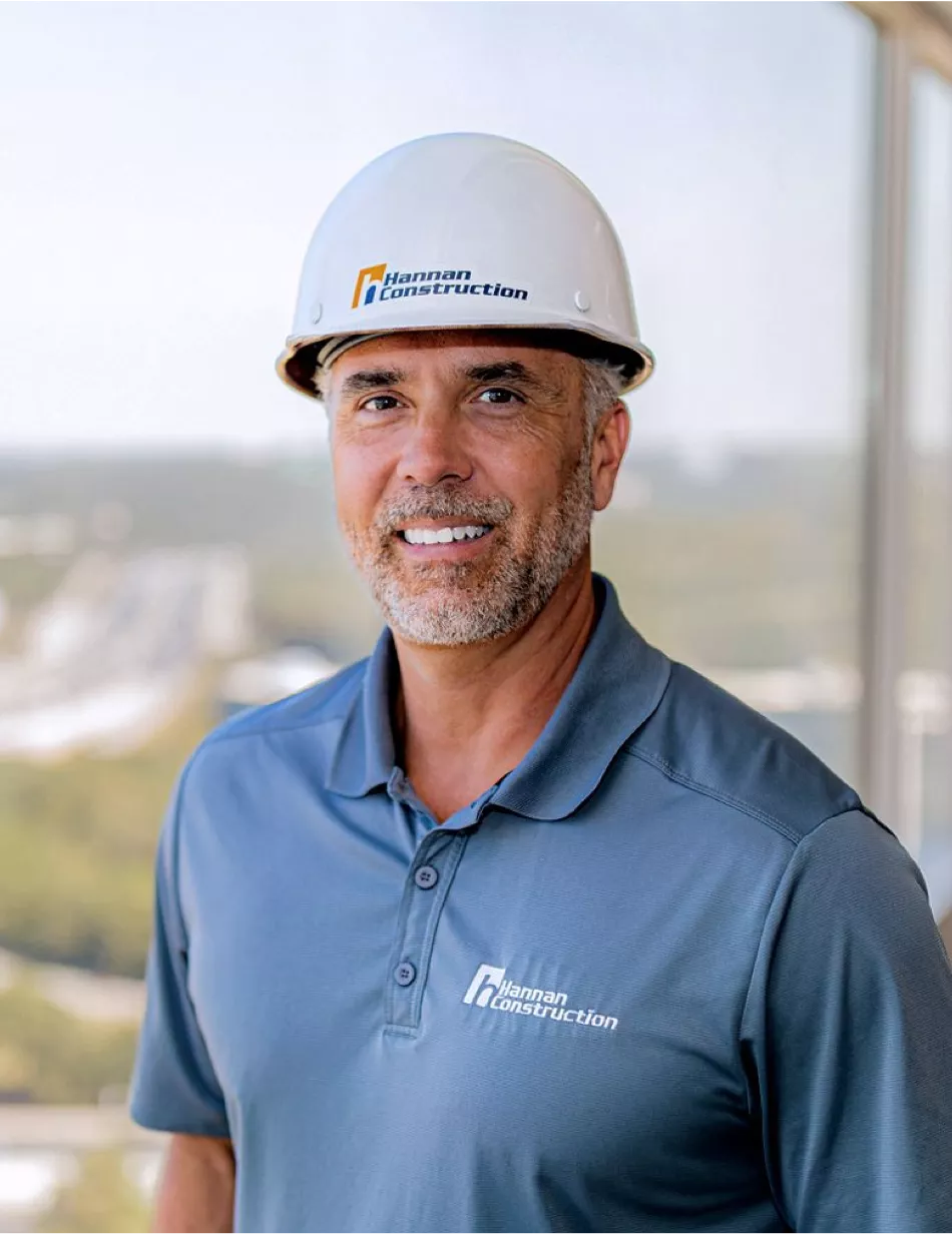 Hannan construction worker at a work site.